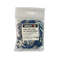 Pre-Insulated Flat Blade Terminal – Twin – Blue 2.4 X 13mm
