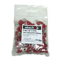 Pre-Insulated Ring Terminal – Twin – Red M5