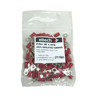 Pre-Insulated Ring Terminal – Twin – Red M4