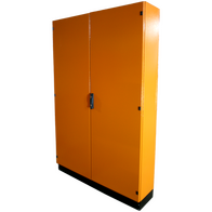 Floor Mount Enclosure 1200w x 1800h x 300d – Double Door – Orange