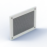 Cover With Louver 600 x 200mm Grey