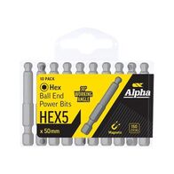 HEX 5 x 50mm Ball End Power Bit