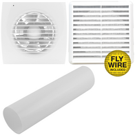 125mm Wall Exhaust Fan Kit | Includes Wall Tube & Grilles | Effective Air Exhaust by Fantech