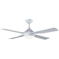 48" Ceiling Fan with LED Light | 4 Easy Fix Blades | Energy Efficient Design | White by Fantech