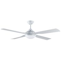 Ceiling Fan 52" White with 4 Easy Fix Blades & LED Light | Energy Efficient | Indoor & Outdoor Use by Fantech