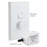 Fan Speed Controller 8 Amp | LED Power Light & Wall Plate Included | Single Phase by Fantech