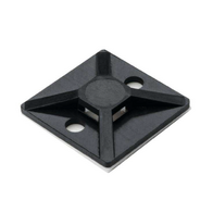 Adhesive Tie Mount | Strong Adhesive Backing | Compact 19mm Size | Durable Black Color by Tuff