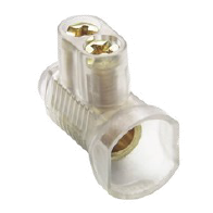 Double Screw Connector 32amp | Clear Insulating Plastic | Secure Connections | 3 x 6.0mm by Tuff