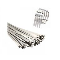Stainless Steel Cable Tie 100mm x 4.6mm | Corrosion Resistant | Durable & Strong | 100 Pack by Tuff