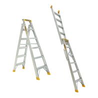 Dual Purpose Aluminium Ladder | 1.8-3.3m Adjustable Height | 180kg Load Capacity | Heavy Duty by Gorilla Hartman