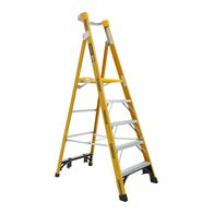 Fibreglass Platform Ladder 1.5m | 180kg Load Capacity | Heavy Duty & Non-Conductive | by Gorilla Hartman