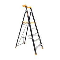 Platform Ladder 5 Step | 1.45m Height | 150kg Load Capacity | Fibreglass with Tool Organiser by Gorilla Hartman