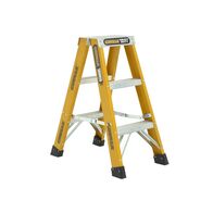 Double Sided A-Frame Ladder 0.9m | Fibreglass Construction | 180kg Capacity | Compact Design by Gorilla Hartman
