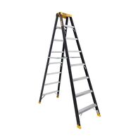 Double Sided A-Frame Ladder 8 Step | 2.35m Height | 150kg Load Capacity | Pro-Lite Fibreglass by Gorilla Hartman
