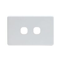 Grid Plate 2 Gang - White