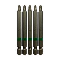 Powerbit Square Drive No2 Length 75mm Magnetic 5 Pack