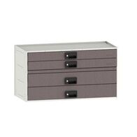 Rolacase 10 Series Metal Modular 4 Drawer Storage Cabinet Kit