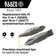 Bit No. 2 Phillips, 1/4-Inch Slotted