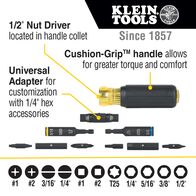 Impact Rated Multi-Bit Screwdriver / Nut Driver, 11-in-1
