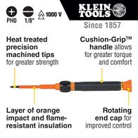 2-in-1 Insulated Electronics Screwdriver, Phillips, Slotted Bits