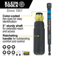 Hollow Magnetic Colour-Coded Ratcheting Power Nut Drivers, 6-Piece