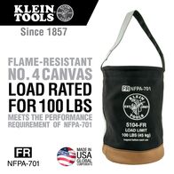 Canvas Bucket, Flame-Resistant, 30.5 cm