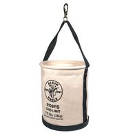 Canvas Bucket, Wide Straight Walls with Pocket, Swivel Snap, 30.5 cm