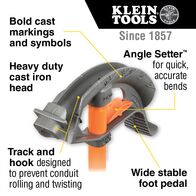 Iron Conduit Bender Full Assembly, 3/4-Inch EMT with Angle Setter™