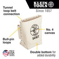 Tool Bag, Bull-Pin and Bolt Bag, Tunnel Loop, Canvas, 12.7 x 25.4 x 22.9 cm