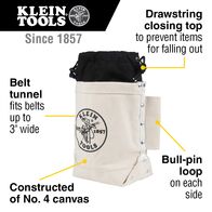 Bolt Bag, Top-Closing Tool Pouch with Tunnel Connect, 12.7 x 25.4 x 22.9 cm