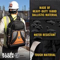 Tradesman Pro™ Tool Bag Backpack, 39 Pockets, Black, 36.8 cm