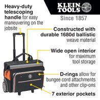 Tool Bag, Tradesman Pro™ Rolling Tool Bag, 24 Pockets, 48.3 cm