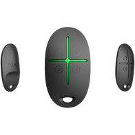 AJAX SpaceControl Remote Black | Panic Button & Jamming Detection | 1300m Range | by Dicker Data