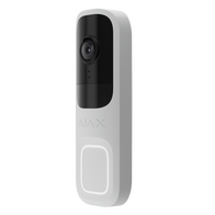 AJAX Doorbell White | 4 MP CMOS Sensor | AI Object Detection | IP54 Weather Resistant | by Dicker Data