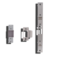 LOCKWOOD 3782 Timber Door Fixing Conversion Kit | Forend Cover Plate & Strike Box Included | Stainless Steel Finish | by Dicker Data