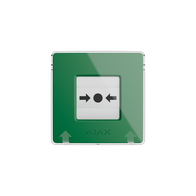 AJAX Manual Call Point Green Wireless | Resettable Element | LED Indicator | Tamper Alarm | by Dicker Data