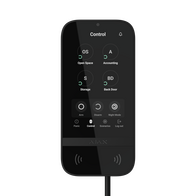 AJAX Touchscreen Keypad Fibra Black | 5" IPS Display | Capacitive Touch | 50 Personal Codes | by Dicker Data