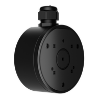 AJAX Camera Junction Box Black | Waterproof Aluminum | PG21 Cable Gland | Sealing Ring for 1 or 2 Cables | by Dicker Data