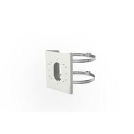 Vertical Pole Mount Bracket | Stainless Steel | Hikvision White Finish | Designed for CCTV | by Dicker Data