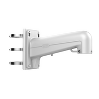 Pole Mount Bracket for PTZ Cameras | Durable Aluminum & Steel | Vertical Mount | Hikvision White | by Dicker Data