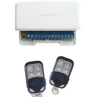 4-Relay Receiver with 2 Remote FOBs | SPDT Outputs | Expandable to 500 Remotes | by Dicker Data