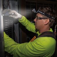 Rechargeable Headlamp with Fabric Strap, 400 Lumens, All-Day Runtime