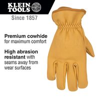 Cowhide Leather Gloves, Large