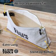 Zipper Bag, Extra-Long Canvas Tool Pouch, 40.6 cm, Natural