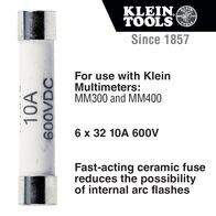 Replacement Fuse, 6x32, 10A, 600V