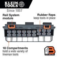 Hard Tool Storage Module, Rail System