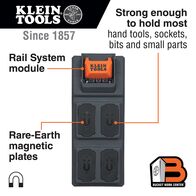 Magnetic Tool Storage Module, Rail System