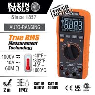Digital Multimeter, TRMS Auto-Ranging, 1000V, Temp, Low Impedance
