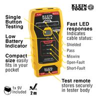 Network Cable Tester, LAN Explorer™ Data Cable Tester with Remote