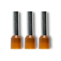 Bootlace Terminal Pre-Insulated Brown 10mm² Length 18mm 50 Pack